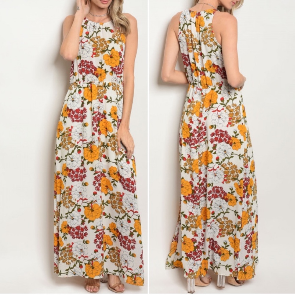 Sleeveless Floral Maxi Dress